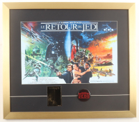 "French Star Wars: Return of the Jedi" Custom Framed Print Display with 23KT Card & Movie Pin at PristineAuction.com