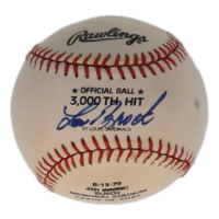 Lou Brock Signed 3000th Hit Commemorative Baseball (JSA) at PristineAuction.com