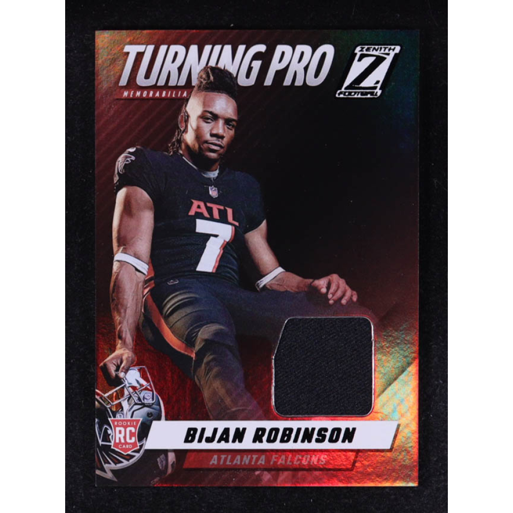 Bijan Robinson 2023 Zenith Turning Pro Memorabilia #14 RC at PristineAuction.com