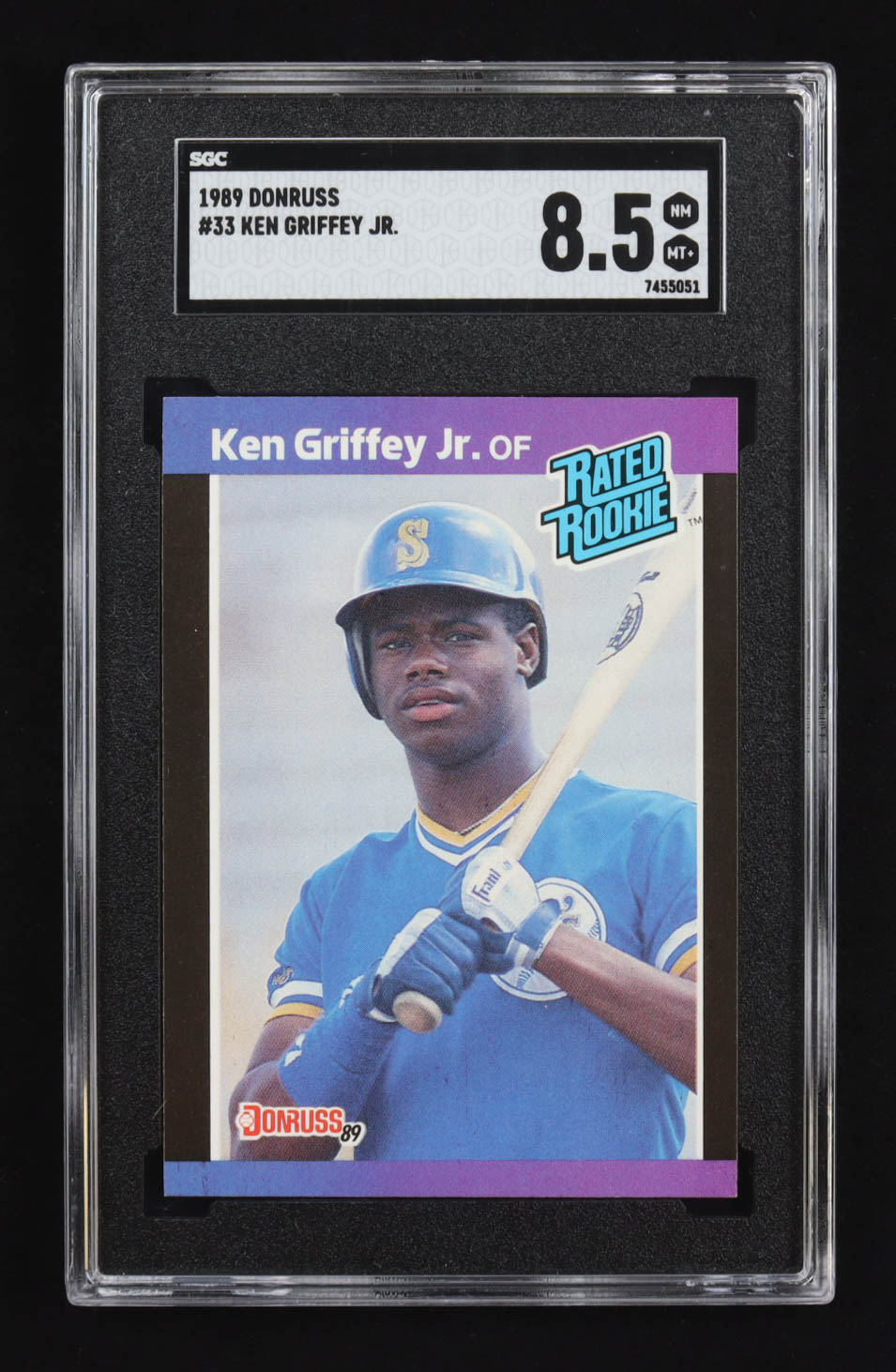 Ken Griffey Jr. 1989 Donruss RR #33 RC (SGC 8.5) at PristineAuction.com Ken Griffey Jr. 1989 Donruss RR #33 RC (SGC 8.5) at PristineAuction.com