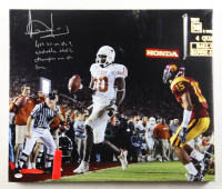 Vince Young Signed Texas Longhorns Canvas Print With Extensive Inscription (PSA) at PristineAuction.com