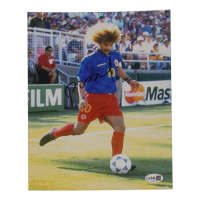 Carlos Valderrama Signed Team Colombia 8x10 Photo (JSA) at PristineAuction.com