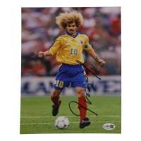 Carlos Valderrama Signed Team Colombia 8x10 Photo (JSA) at PristineAuction.com
