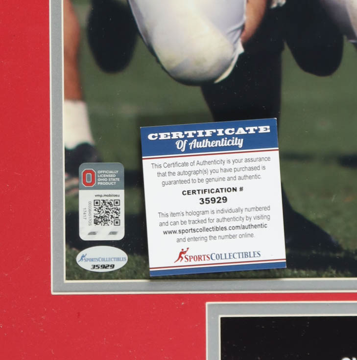 Troy Smith Signed Ohio State Buckeyes Custom Framed Photo Display Inscribed "HT 06" (Sports Collectibles) at PristineAuction.com Troy Smith Signed Ohio State Buckeyes Custom Framed Photo Display Inscribed "HT 06" (Sports Collectibles) at PristineAuction.com