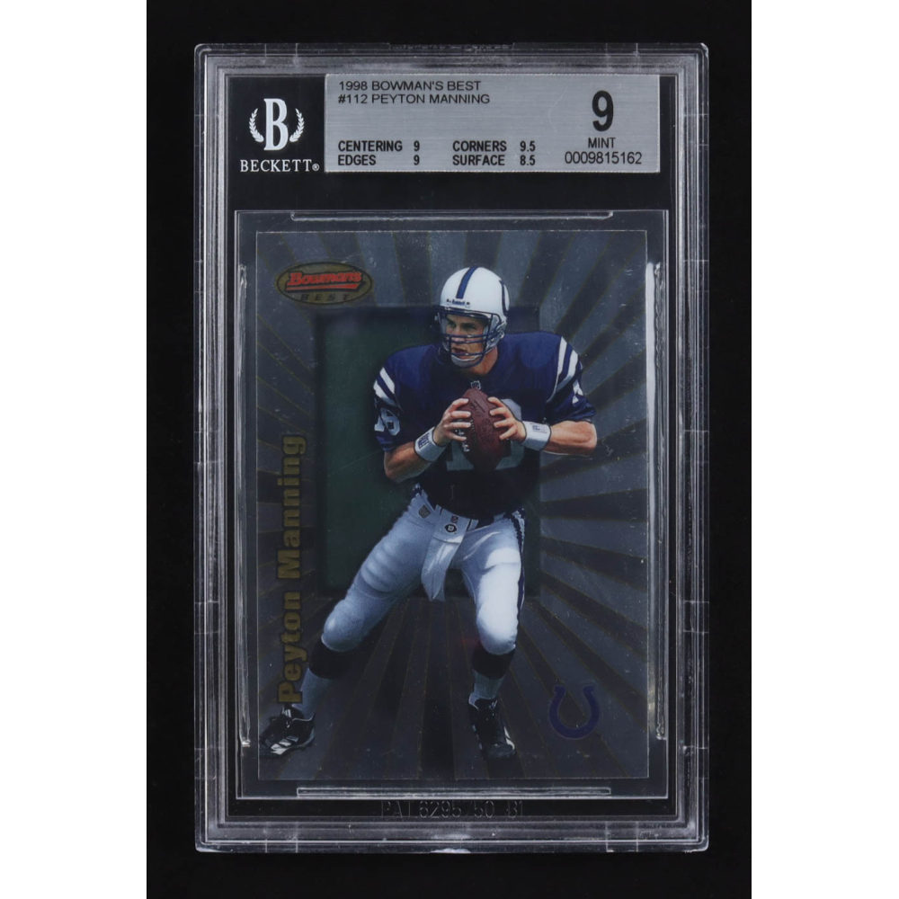 Peyton Manning 1998 Bowman's Best #112 RC (BGS 9) at PristineAuction.com
