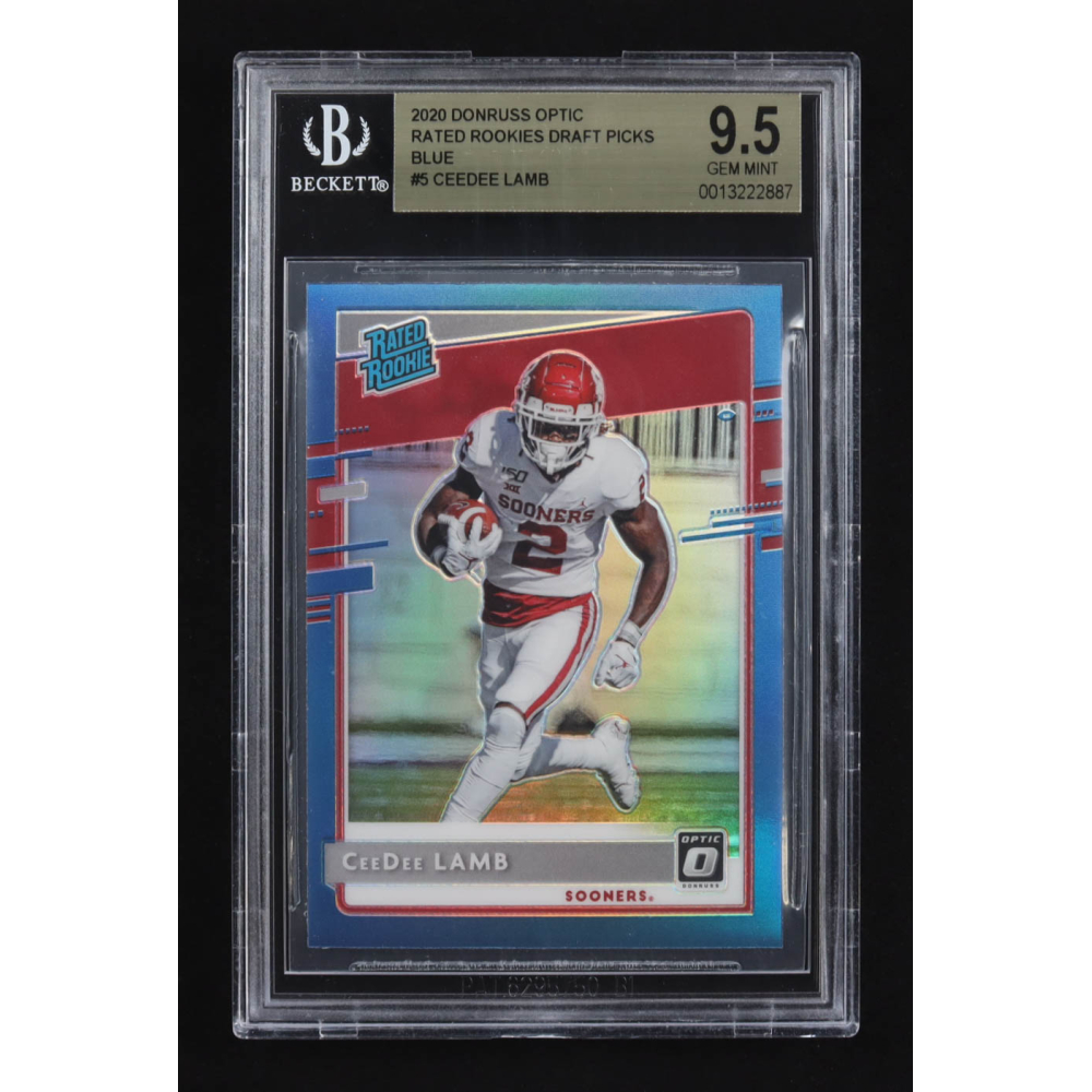 Ceedee Lamb 2020 Panini Donruss Optic Rated Rookies Draft Picks Blue Prizm #5 RC (BGS 9.5) at PristineAuction.com