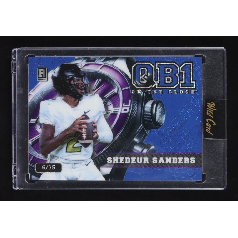 Shedeur Sanders 2024 Wild Card QB 1 On The Clock #OCW-BL-SS3 RC #6/15 at PristineAuction.com