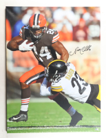 Nick Chubb Signed Browns Canvas Print (Beckett) at PristineAuction.com