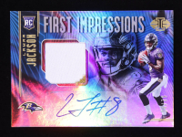 Lamar Jackson 2018 Panini Illusions Jersey Autograph Gold #125 RC #24/75 at PristineAuction.com