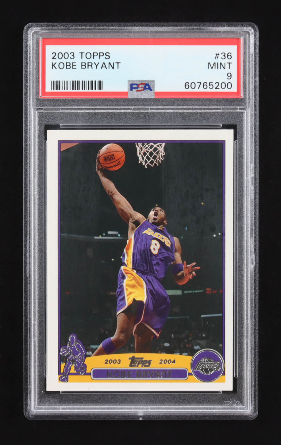 Kobe Bryant 2003-04 Topps #36 (PSA 9) at PristineAuction.com Kobe Bryant 2003-04 Topps #36 (PSA 9) at PristineAuction.com