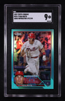 JT Realmuto 2023 Topps Chrome Aqua Refractor #30 #197/199 (SGC 9) at PristineAuction.com