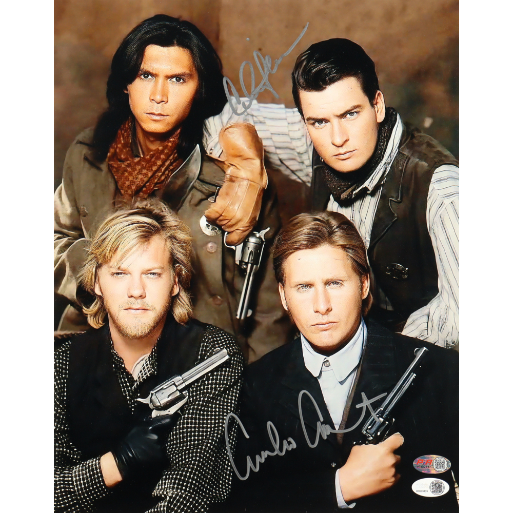 Charlie Sheen & Emilio Estevez Signed "Young Guns" 11x14 Photo (JSA) at PristineAuction.com