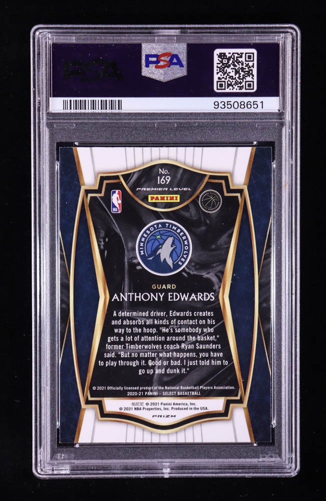 Anthony Edwards 2020 Panini Select Red, White & Orange Shimmer #169 RC (PSA 10) at PristineAuction.com Anthony Edwards 2020 Panini Select Red, White & Orange Shimmer #169 RC (PSA 10) at PristineAuction.com