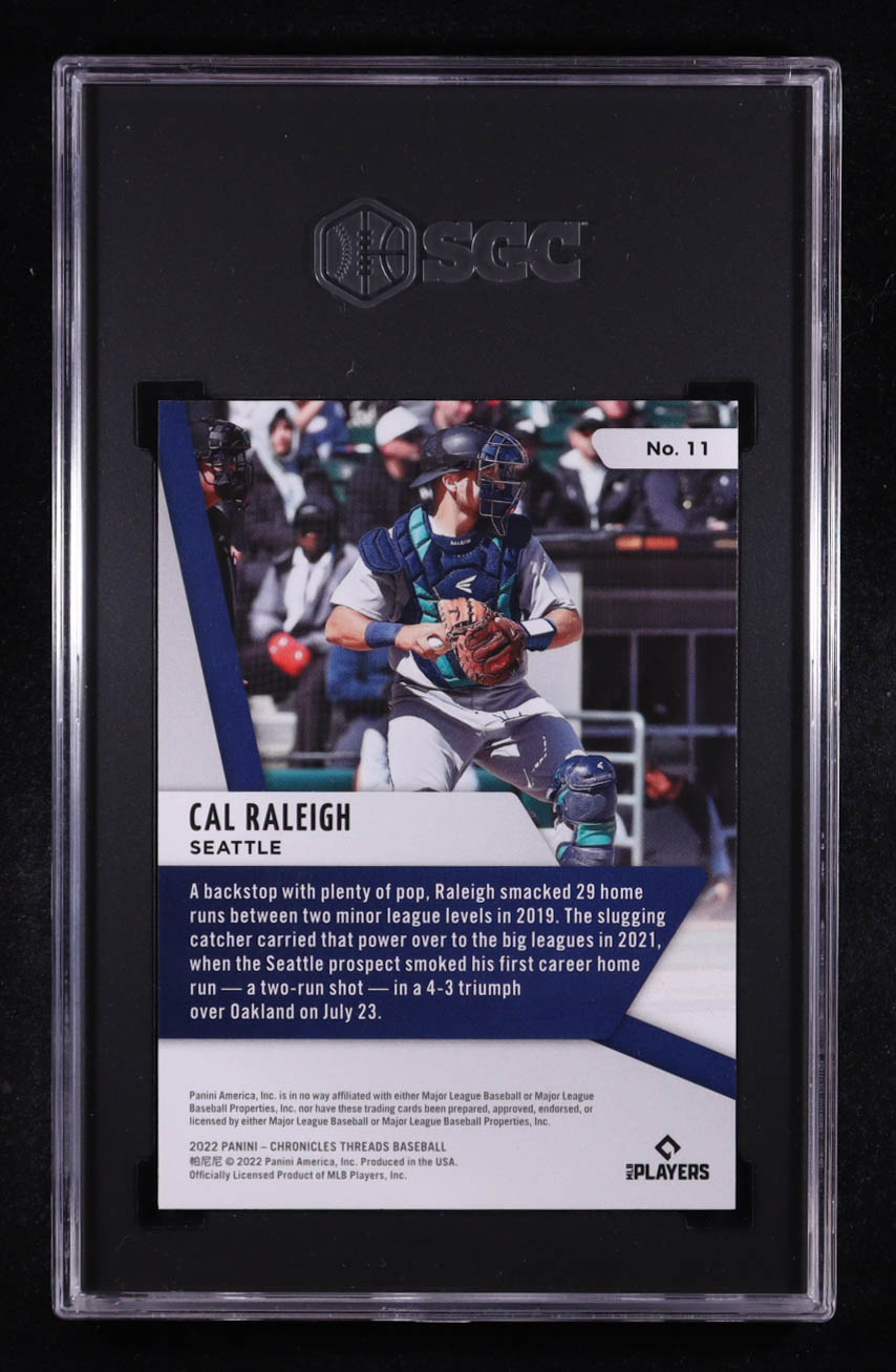 Cal Raleigh 2022 Panini Chronicles Threads #11 RC (SGC 10) at PristineAuction.com Cal Raleigh 2022 Panini Chronicles Threads #11 RC (SGC 10) at PristineAuction.com