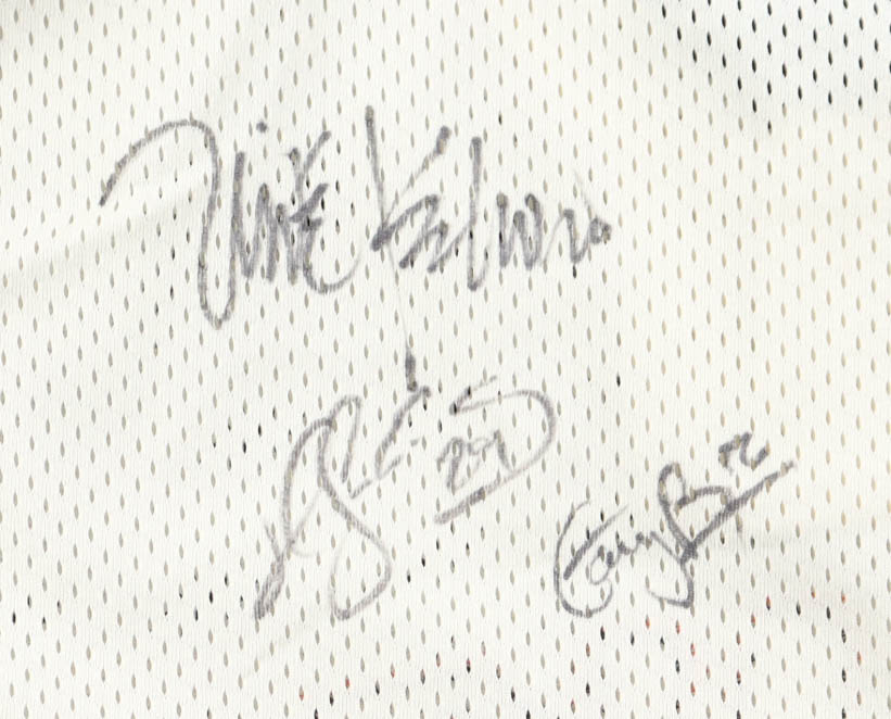 Mike Krukow, Hector Sanchez, Gary Brown Signed Giants Majestic Authentic Jersey (JSA) at PristineAuction.com Mike Krukow, Hector Sanchez, Gary Brown Signed Giants Majestic Authentic Jersey (JSA) at PristineAuction.com