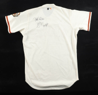Mike Krukow, Hector Sanchez, Gary Brown Signed Giants Majestic Authentic Jersey (JSA) at PristineAuction.com
