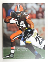 Nick Chubb Signed Browns Canvas Print (Beckett) at PristineAuction.com