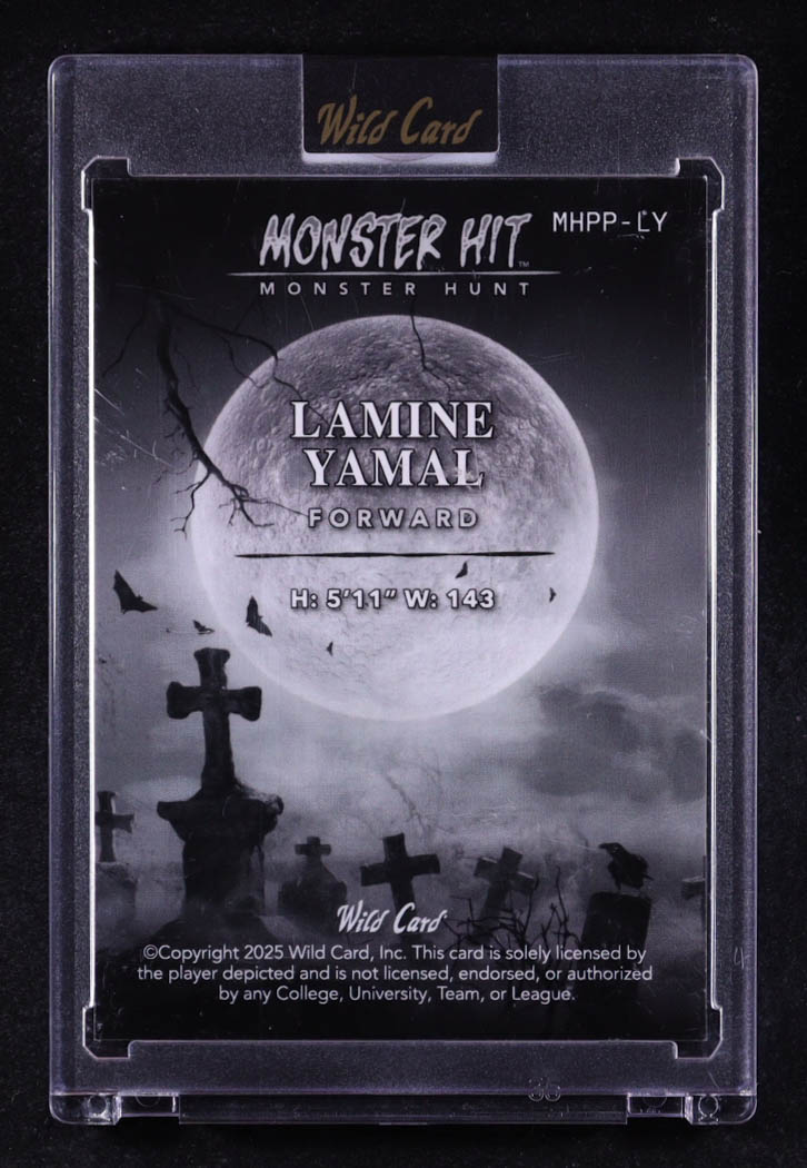 Lamine Yamal 2025 Wild Card Monster Hit Monster Hunt Pumpkin King Green Kaleidoscope #MHPP-LY #1/1 RC at PristineAuction.com Lamine Yamal 2025 Wild Card Monster Hit Monster Hunt Pumpkin King Green Kaleidoscope #MHPP-LY #1/1 RC at PristineAuction.com