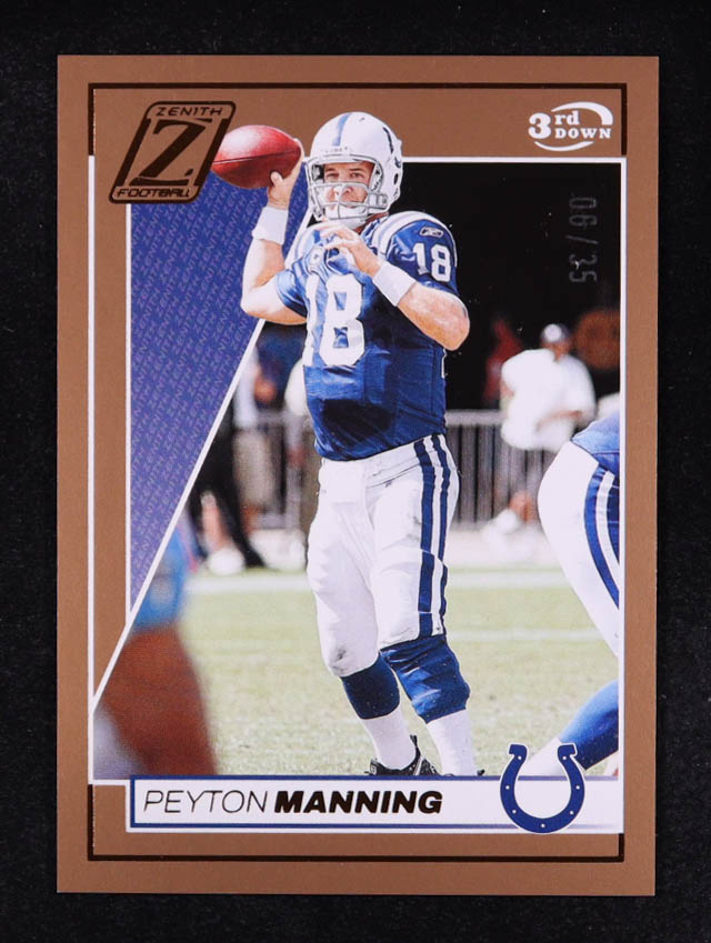 Peyton Manning 2024 Panini Zenith 3rd Down #43 #06/35 at PristineAuction.com Peyton Manning 2024 Panini Zenith 3rd Down #43 #06/35 at PristineAuction.com