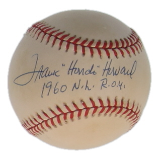 Frank "Hondo" Howard Signed ONL Baseball Inscribed "1960 N.L. R.O.Y." (JSA) at PristineAuction.com Frank "Hondo" Howard Signed ONL Baseball Inscribed "1960 N.L. R.O.Y." (JSA) at PristineAuction.com