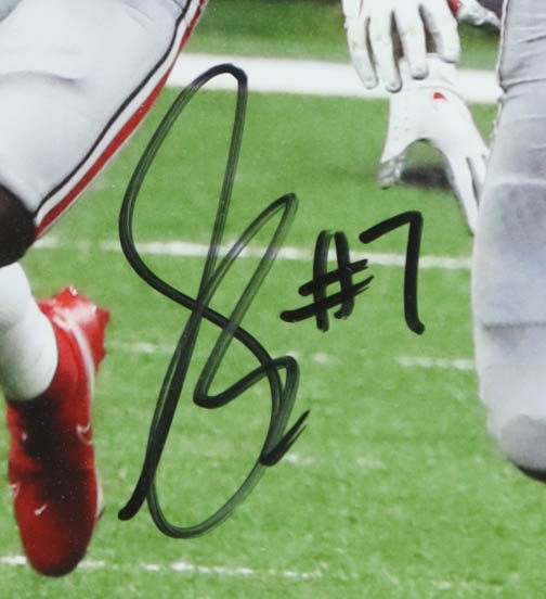 Sevyn Banks Signed Ohio State Buckeyes Custom Framed Photo Display (JSA) at PristineAuction.com Sevyn Banks Signed Ohio State Buckeyes Custom Framed Photo Display (JSA) at PristineAuction.com