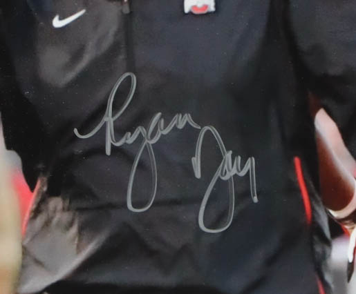 Ryan Day Signed Ohio State Buckeyes Custom Framed Photo Display (Beckett) at PristineAuction.com Ryan Day Signed Ohio State Buckeyes Custom Framed Photo Display (Beckett) at PristineAuction.com