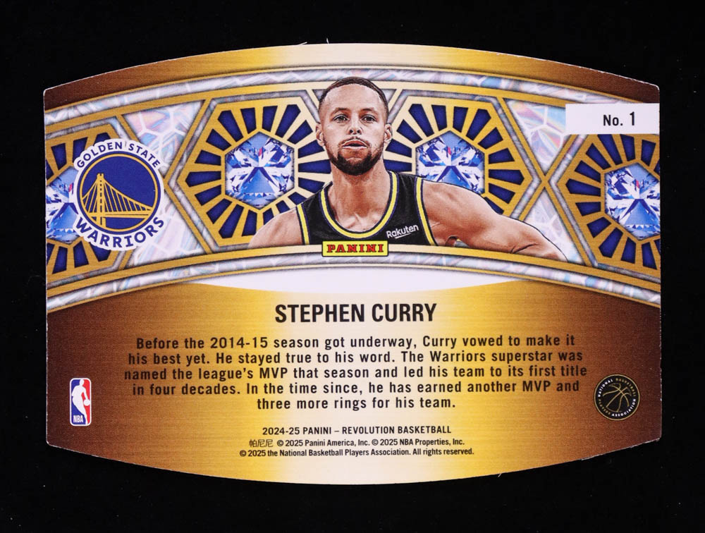 Stephen Curry 2024-25 Panini Revolution Ring Bearers #1 at PristineAuction.com Stephen Curry 2024-25 Panini Revolution Ring Bearers #1 at PristineAuction.com