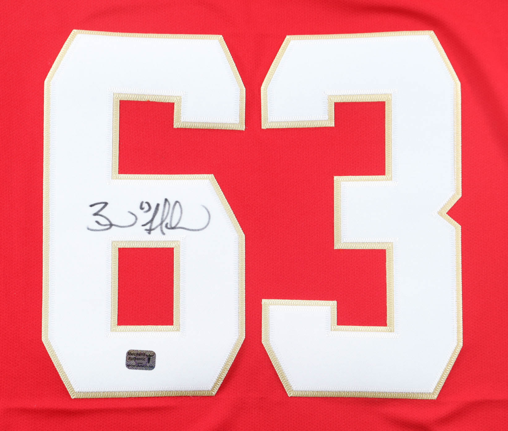 Brad Marchand Signed #63 Panthers Jersey Swatch (Marchand) at PristineAuction.com Brad Marchand Signed #63 Panthers Jersey Swatch (Marchand) at PristineAuction.com