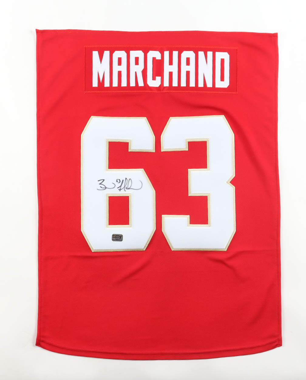 Brad Marchand Signed #63 Panthers Jersey Swatch (Marchand) at PristineAuction.com Brad Marchand Signed #63 Panthers Jersey Swatch (Marchand) at PristineAuction.com