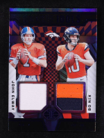 Bo Nix RC / John Elway 2024 Panini Illusions Rookie Idols Dual Memorabilia Blue #5 #15/99 at PristineAuction.com