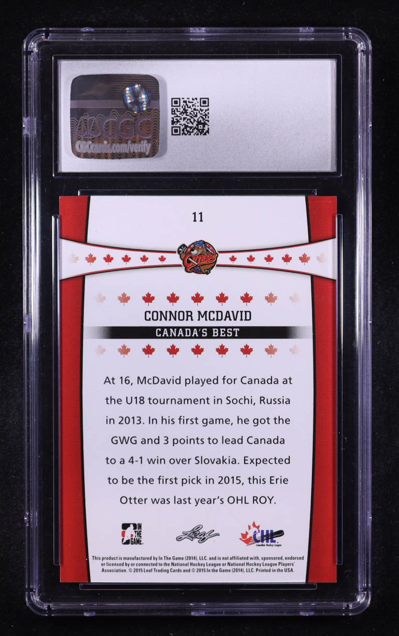 Connor McDavid 2015 ITG CHL Draft #11 RC / Canada's Best (CGC 10) at PristineAuction.com Connor McDavid 2015 ITG CHL Draft #11 RC / Canada's Best (CGC 10) at PristineAuction.com