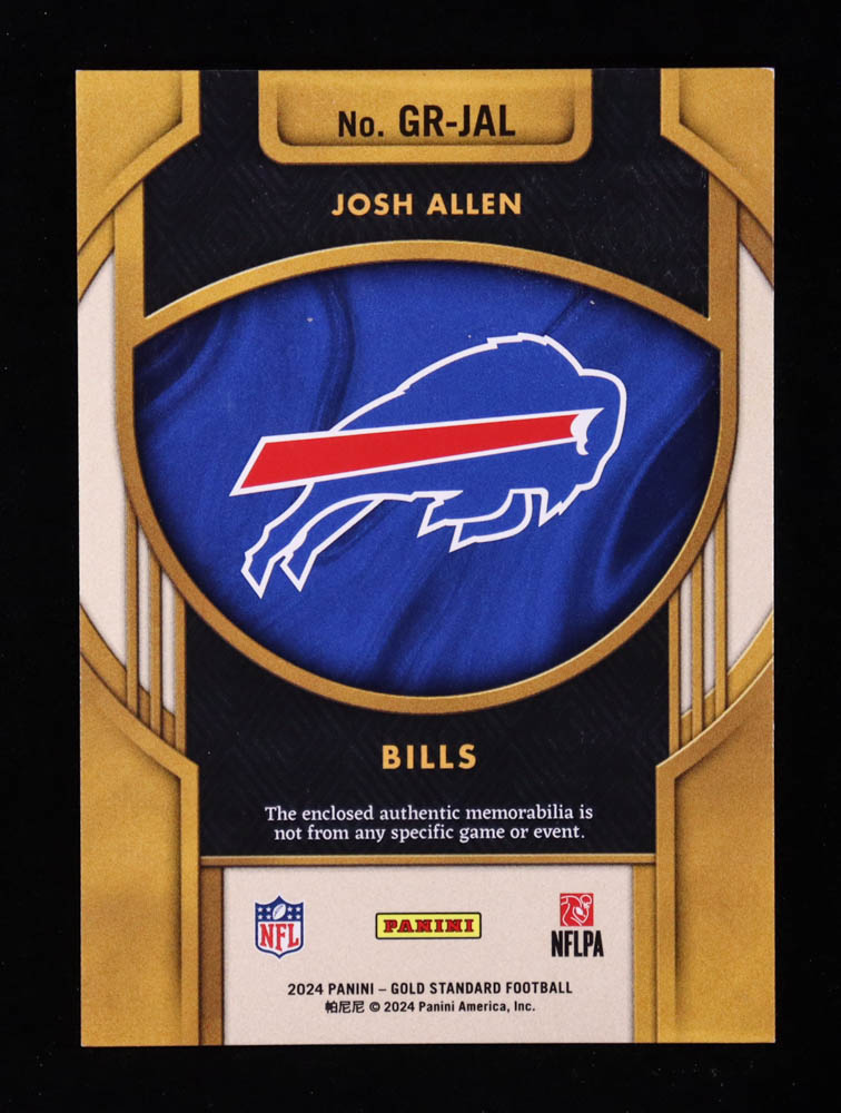 Josh Allen 2024 Panini Gold Standard Gold Rush Materials White Gold #JAL #15/49 at PristineAuction.com Josh Allen 2024 Panini Gold Standard Gold Rush Materials White Gold #JAL #15/49 at PristineAuction.com