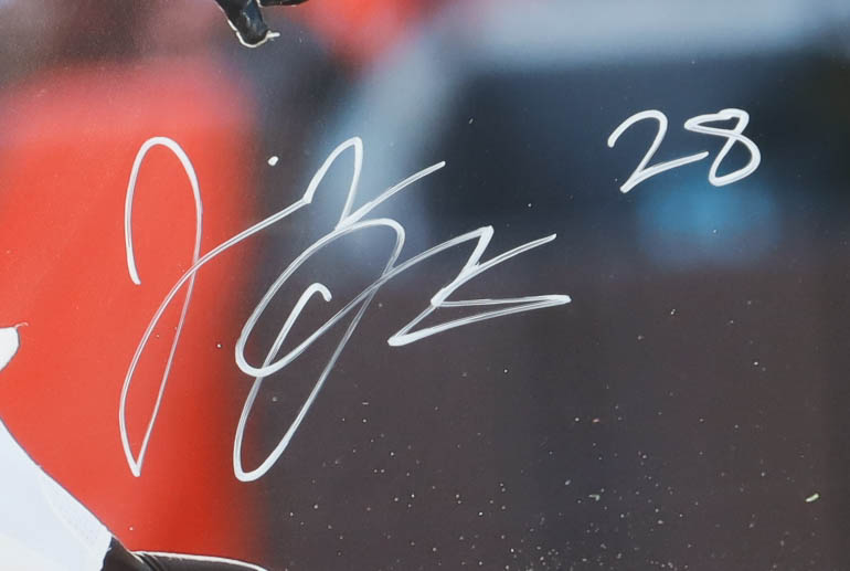 Jeremiah Owusu-Koramoah Signed Browns Custom Framed Photo Display (Beckett) at PristineAuction.com Jeremiah Owusu-Koramoah Signed Browns Custom Framed Photo Display (Beckett) at PristineAuction.com