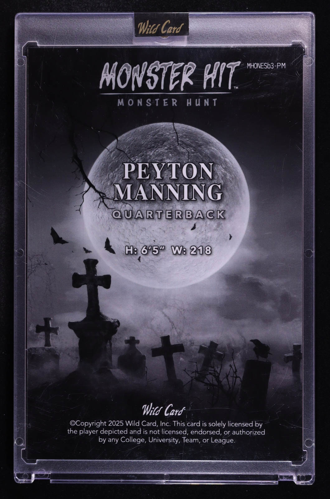 Peyton Manning 2025 Wild Card Monster Hit Monster Hunt Oversized Dracula Gold Rainbow Foil #MHONESB3-PM #1/1 at PristineAuction.com Peyton Manning 2025 Wild Card Monster Hit Monster Hunt Oversized Dracula Gold Rainbow Foil #MHONESB3-PM #1/1 at PristineAuction.com