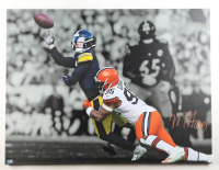 Myles Garrett Signed Browns Canvas Print (Beckett) at PristineAuction.com