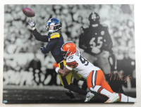 Myles Garrett Signed Browns Canvas Print (Beckett) at PristineAuction.com