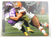 Myles Garrett Signed Browns Canvas Print (Beckett) at PristineAuction.com