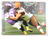 Myles Garrett Signed Browns Canvas Print (Beckett) at PristineAuction.com