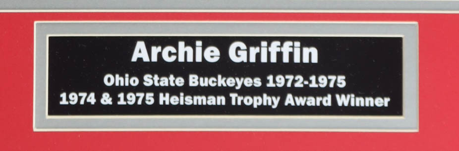 Archie Griffin Signed Ohio State Buckeyes Custom Framed Photo Display Inscribed "HT 1974 / 75" (Sports Collectibles) at PristineAuction.com Archie Griffin Signed Ohio State Buckeyes Custom Framed Photo Display Inscribed "HT 1974 / 75" (Sports Collectibles) at PristineAuction.com