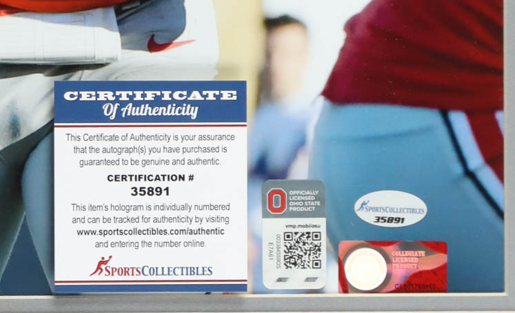 Dwayne Haskins Signed Ohio State Buckeyes Custom Framed Photo Display (Sports Collectibles) at PristineAuction.com Dwayne Haskins Signed Ohio State Buckeyes Custom Framed Photo Display (Sports Collectibles) at PristineAuction.com