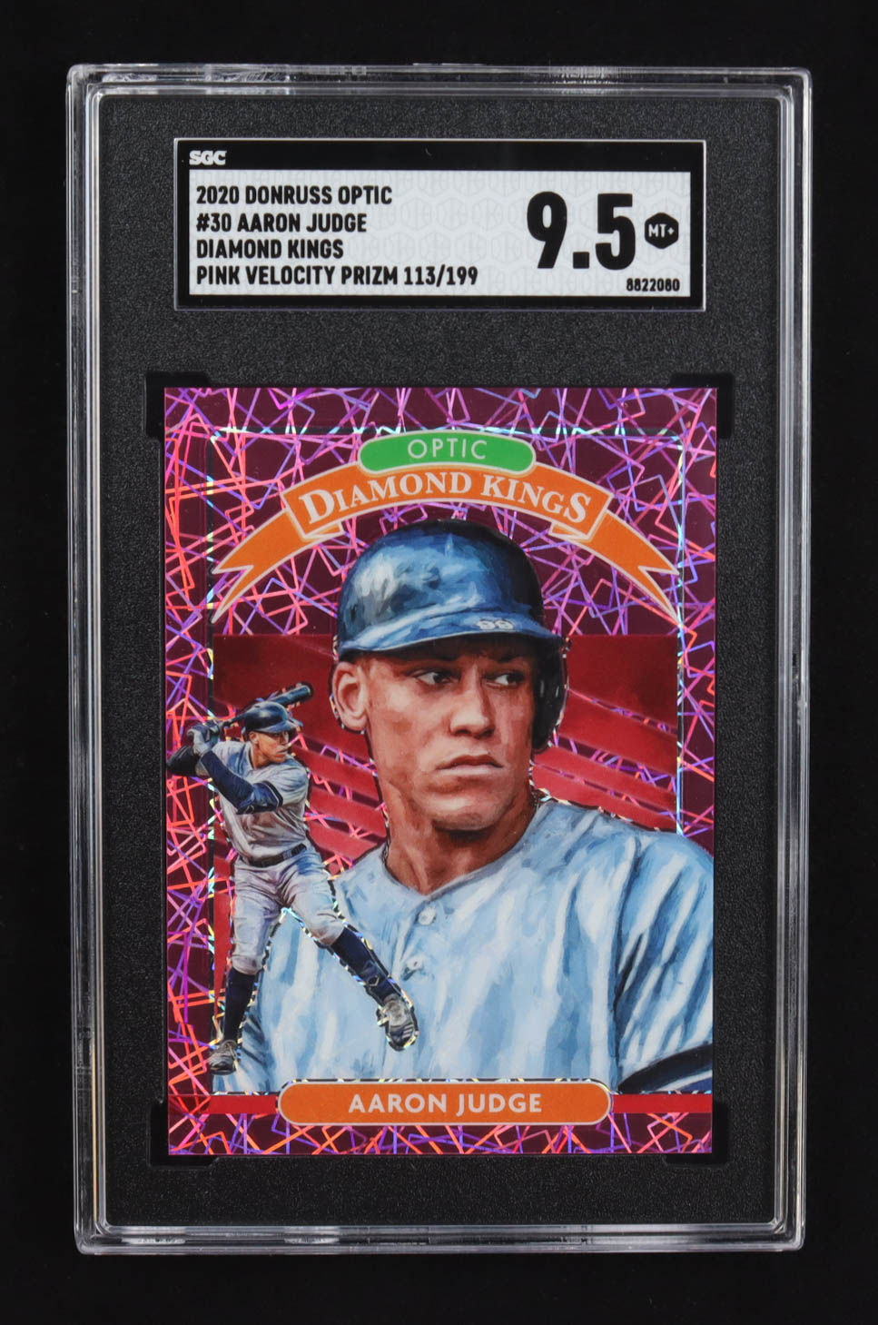 Aaron Judge 2020 Donruss Optic Pink Velocity #30 DK #113/199 (SGC 9.5) at PristineAuction.com Aaron Judge 2020 Donruss Optic Pink Velocity #30 DK #113/199 (SGC 9.5) at PristineAuction.com