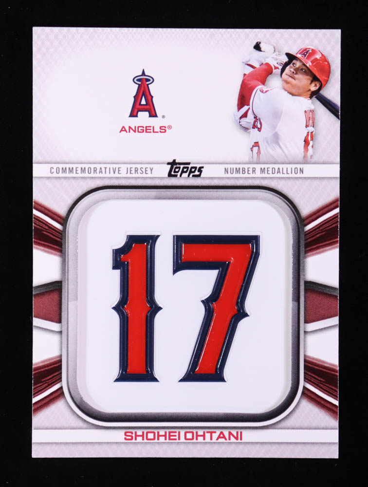 Shohei Ohtani 2022 Topps Commemorative Player Jersey Number Medallions #JNMSO at PristineAuction.com Shohei Ohtani 2022 Topps Commemorative Player Jersey Number Medallions #JNMSO at PristineAuction.com