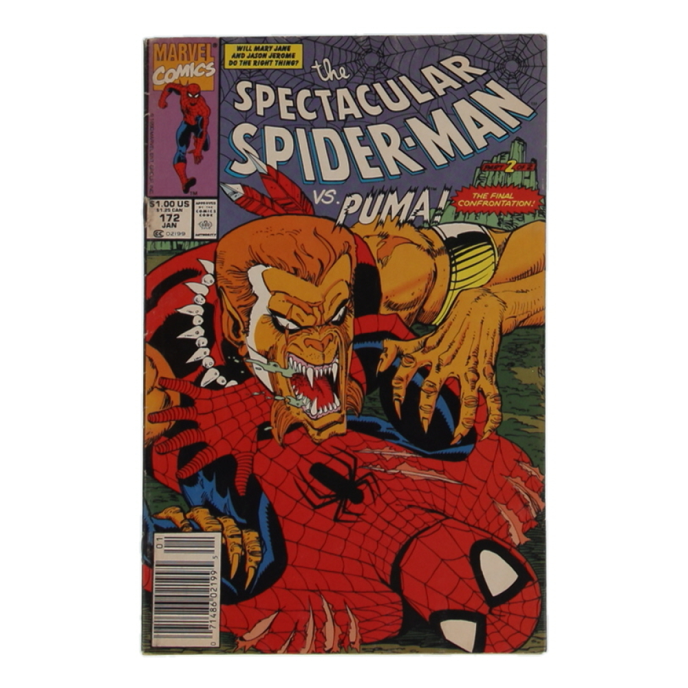 1991 "The Spectacular Spider-Man" Issue #172 Marvel Comic Book at PristineAuction.com