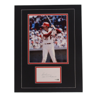 Del Unser Signed 14x18 Custom Matted Cut Display with Photo Inscribed "1980 World Series" (JSA) at PristineAuction.com