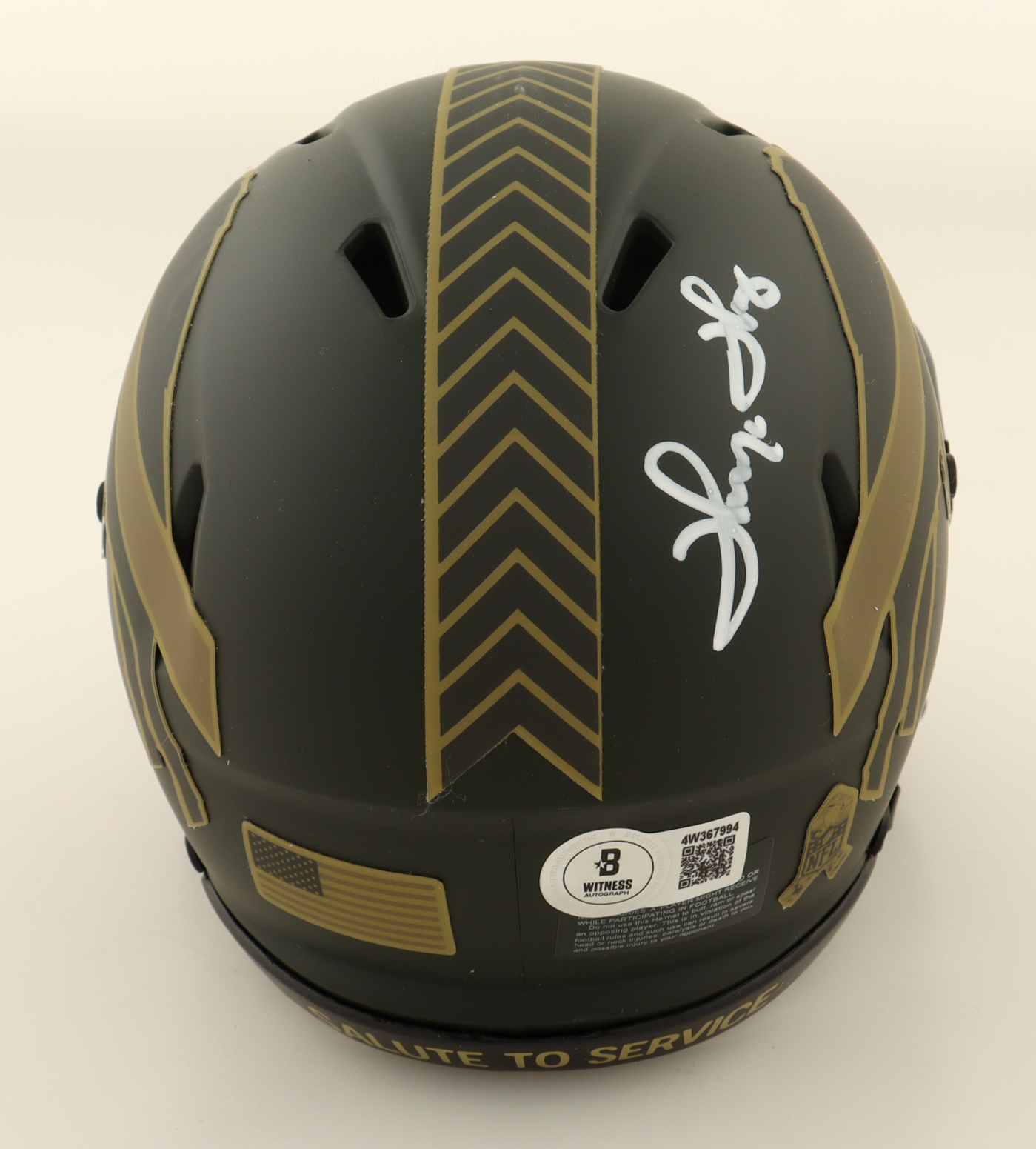 Thurman Thomas Signed Bills Salute To Service Alternate Speed Mini Helmet (Beckett) at PristineAuction.com Thurman Thomas Signed Bills Salute To Service Alternate Speed Mini Helmet (Beckett) at PristineAuction.com