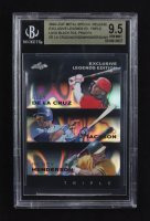 Elly De La Cruz / Bo Jackson / Rickey Henderson 2024 Leaf Metal Special Release Exclusive Legends Ed. Triple Lava Black Foil Proofs (BGS 9.5) at PristineAuction.com