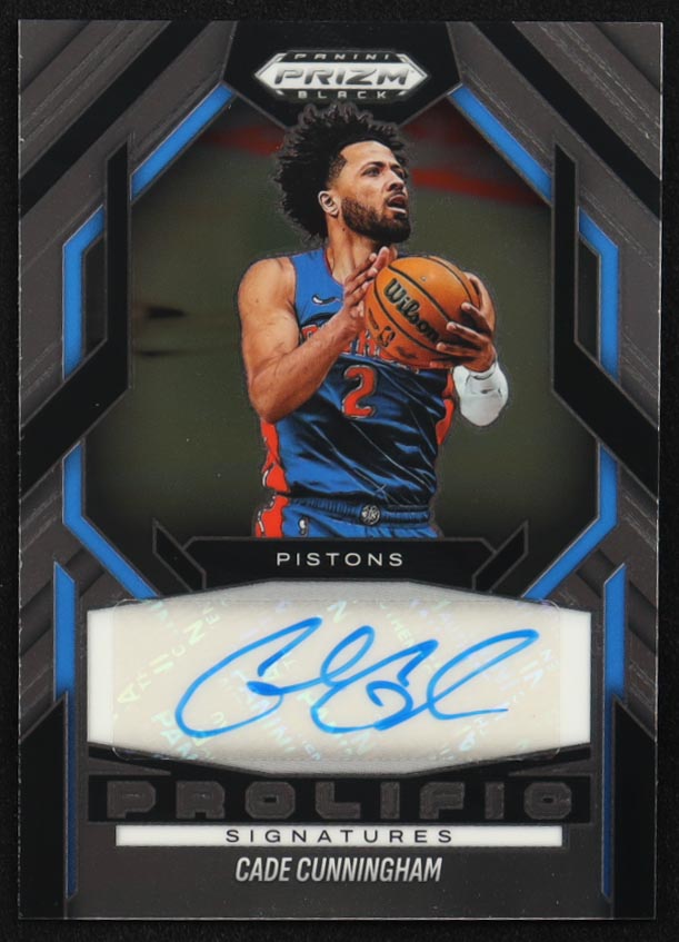 Cade Cunningham 2024-25 Panini Prizm Black Prolific Signatures #20 at PristineAuction.com Cade Cunningham 2024-25 Panini Prizm Black Prolific Signatures #20 at PristineAuction.com