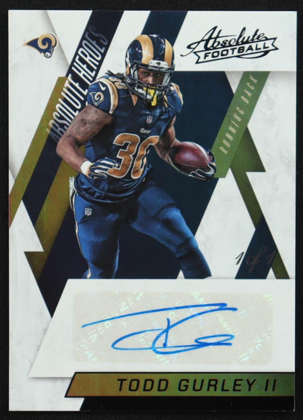 Todd Gurley 2016 Absolute Absolute Heroes Autographs Black #18 #1/1 at PristineAuction.com Todd Gurley 2016 Absolute Absolute Heroes Autographs Black #18 #1/1 at PristineAuction.com