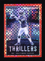 Lamar Jackson 2023 Panini Rookies & Stars Thrillers Silver Red Plaid #TH-3 at PristineAuction.com