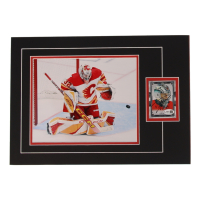 Dustin Wolf Signed 12x17 Custom Matted Sports Card Display with Photo (JSA) at PristineAuction.com